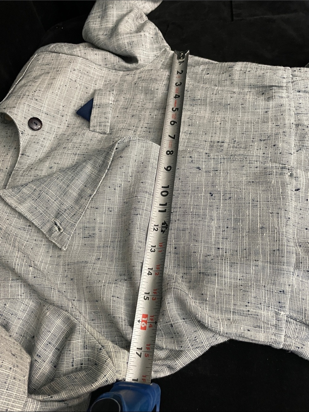 Women’s EUC VINTAGE MADE IN USA PERIWINKLE Sz 10 MIDI Tweed Dress Blk Accents - Picture 11 of 15